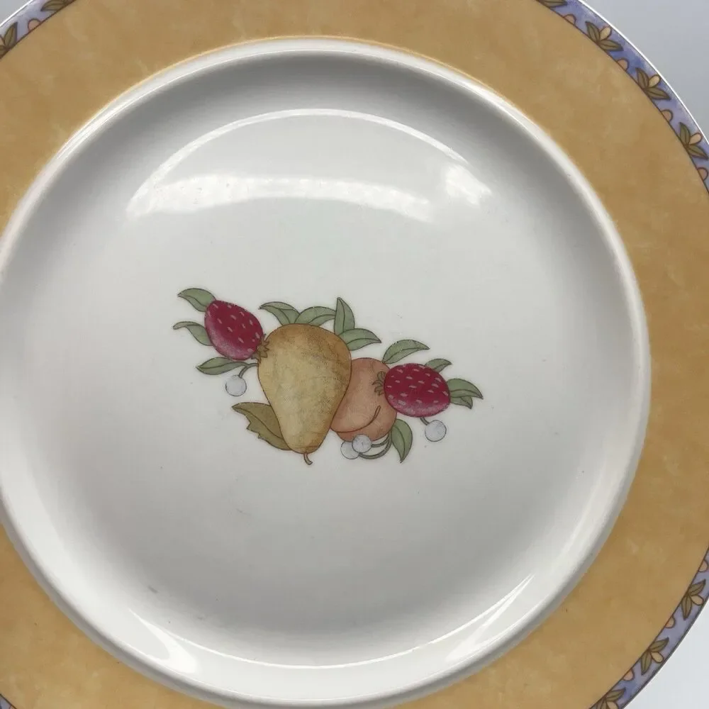 5 - DANSK Fiance Fruits Dinnerware 9 Inch Lunch Plates